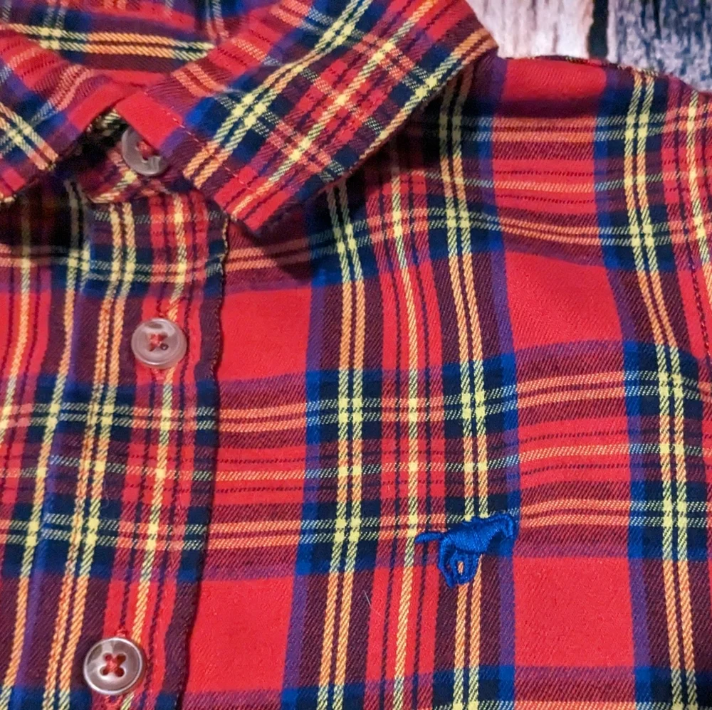 Wrangler Red Plaid Long Sleeve Shirt
